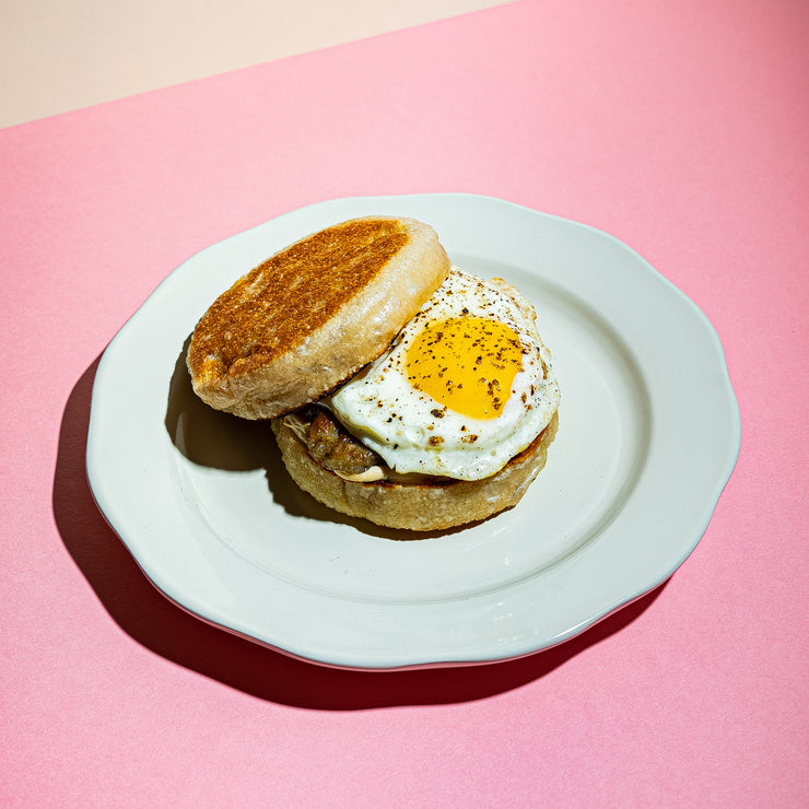 English Muffin Breakfast Sandwich (Dahlia x Hot Hands Collab)