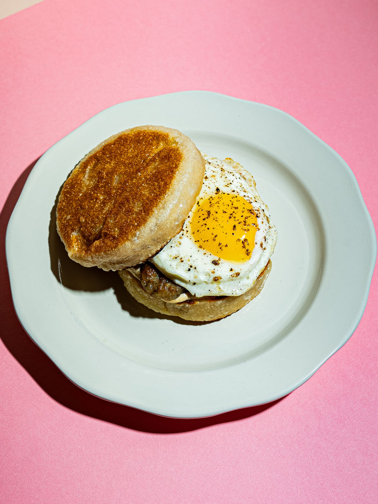 English Muffin Breakfast Sandwich (Dahlia x Hot Hands Collab)